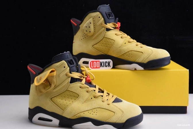 Rep TBkick 6 X SCOTT AIR YELLOW CN1084-300 JORDAN TRAVIS 0630